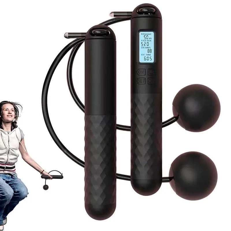 AeroFlex Weighted Wireless Jump Rope With Digital Counter