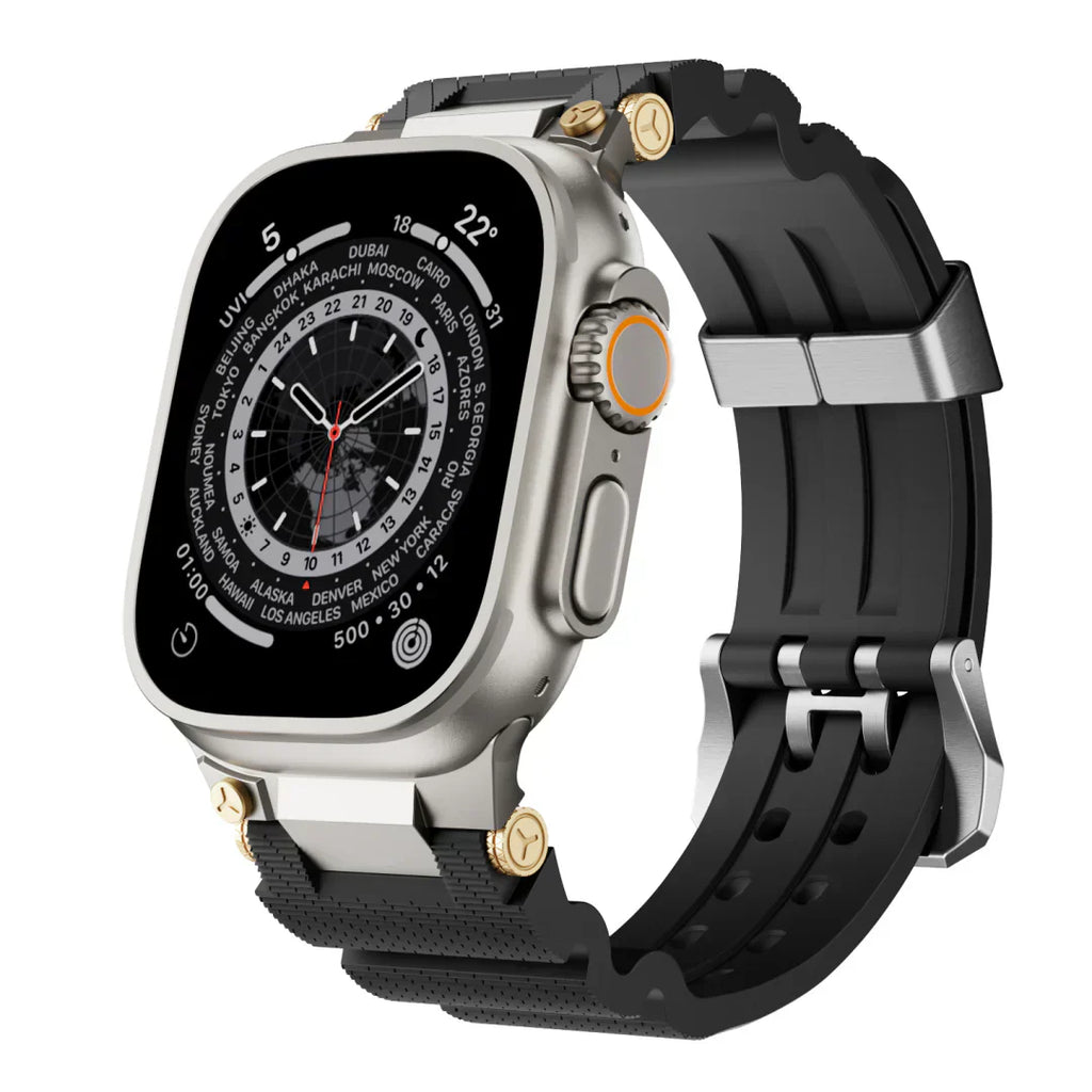Tali Silikon ArloGear Dengan Reka Bentuk Gaya Mekanikal Untuk Apple Watch