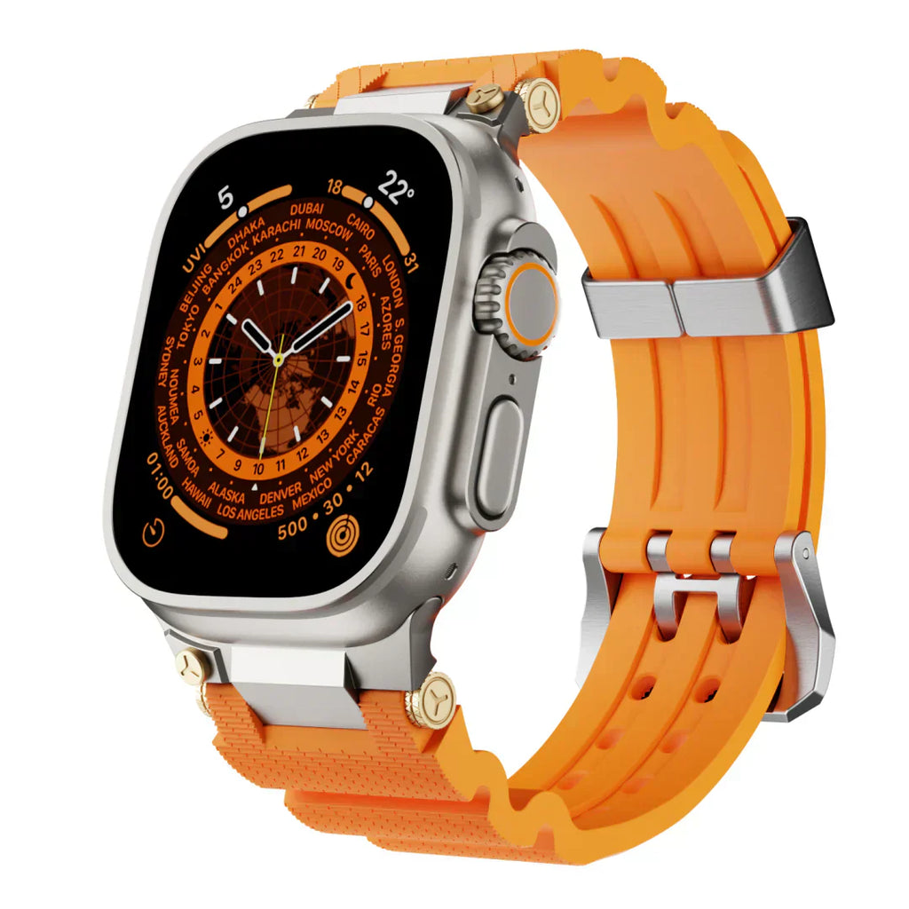 Tali Silikon ArloGear Dengan Reka Bentuk Gaya Mekanikal Untuk Apple Watch