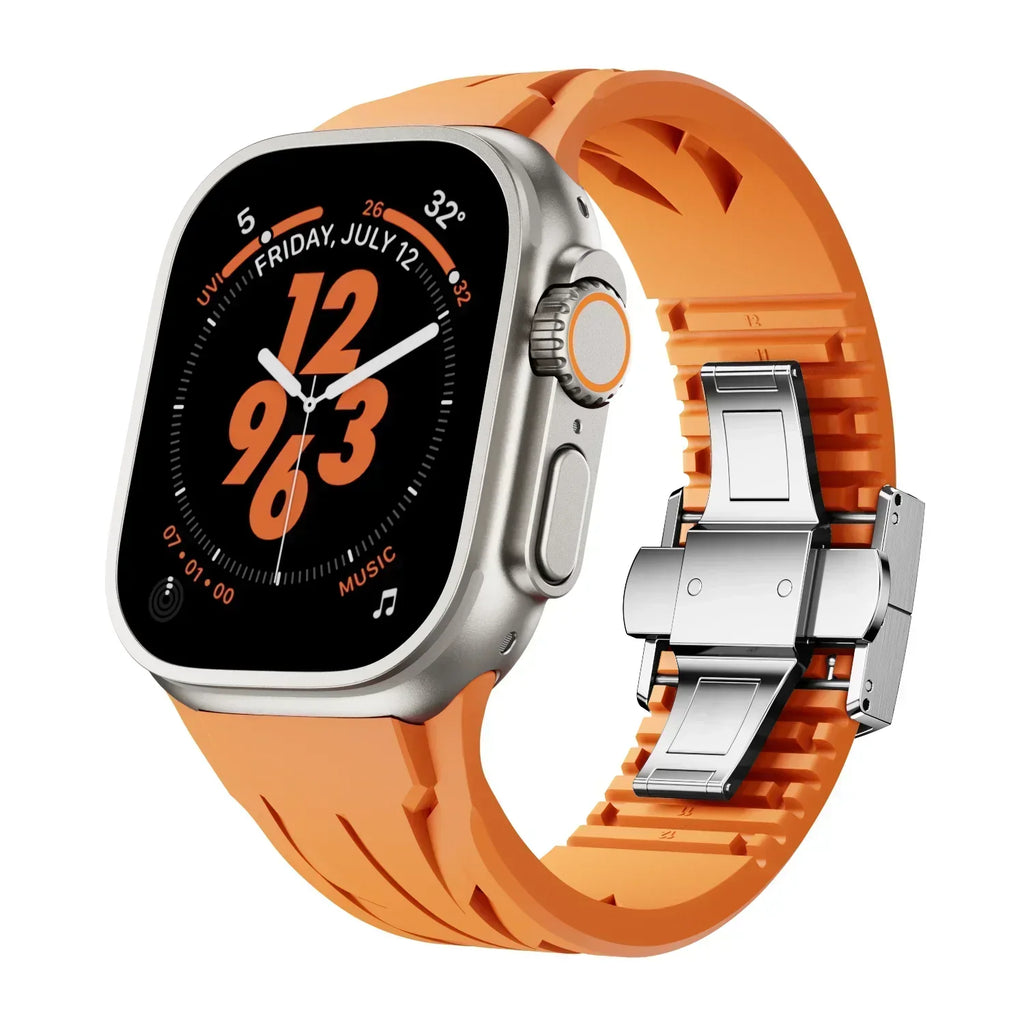 Pulseira de Borracha Liora FKM com Fivela Borboleta para Apple Watch
