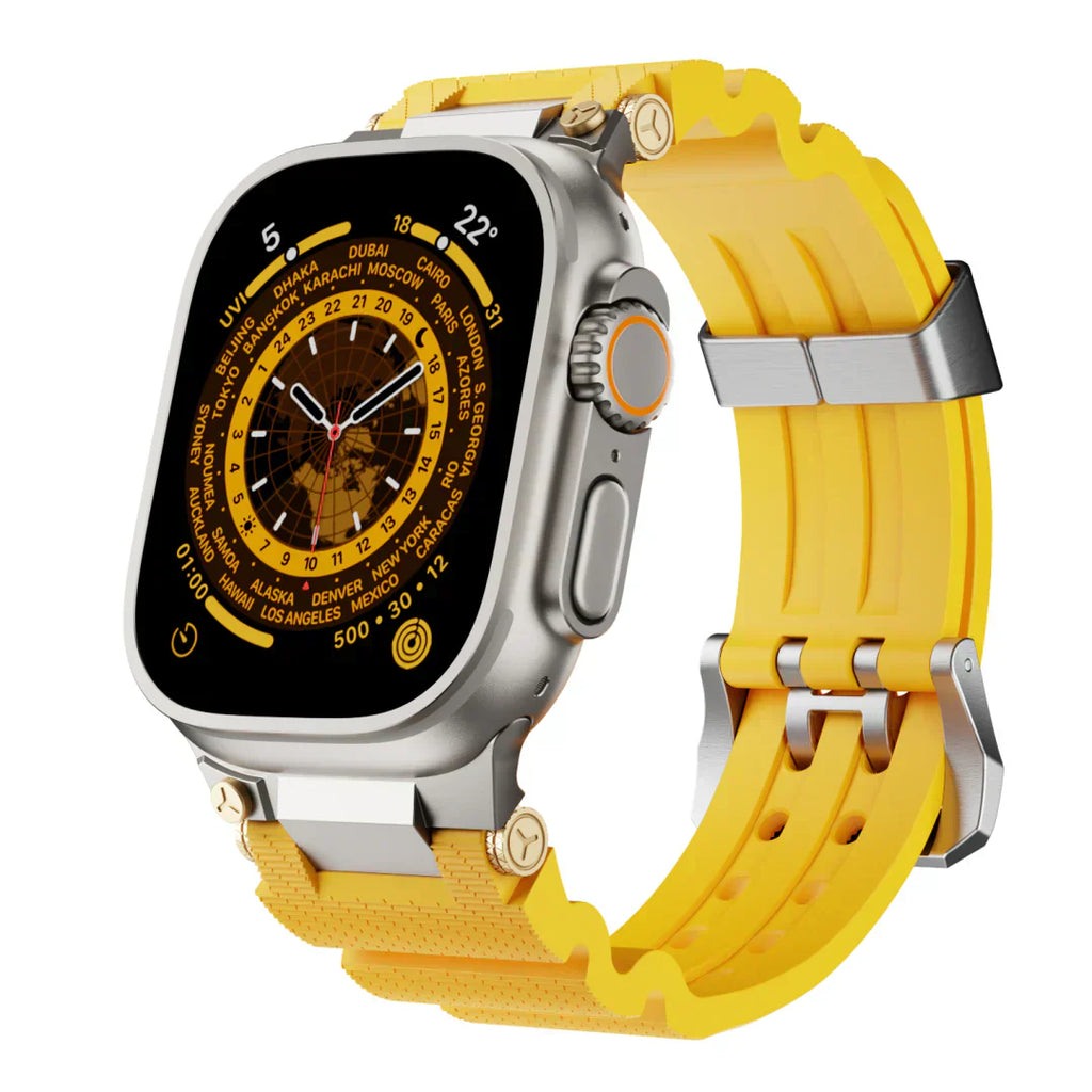 Tali Silikon ArloGear Dengan Reka Bentuk Gaya Mekanikal Untuk Apple Watch