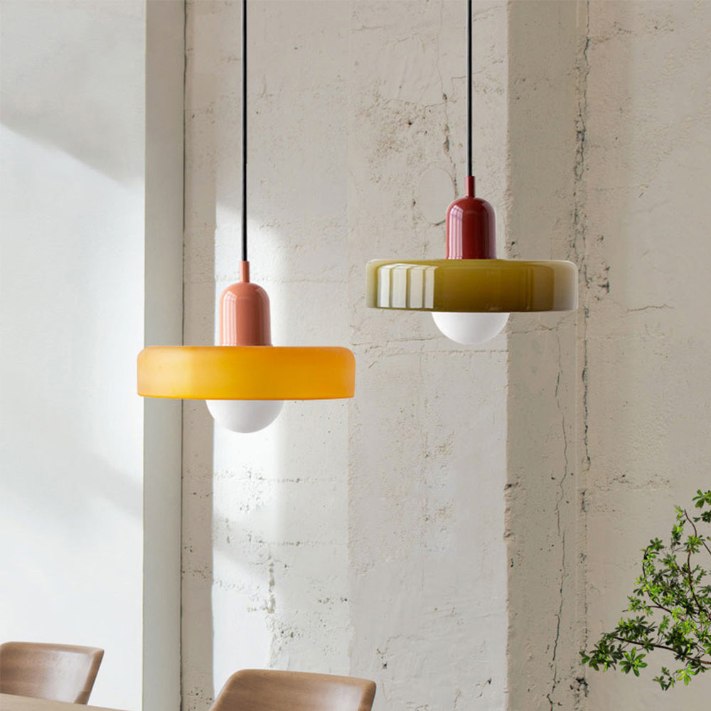 Bauhaus Aurelo Colored Glass Pendant Light For Dining Rooms