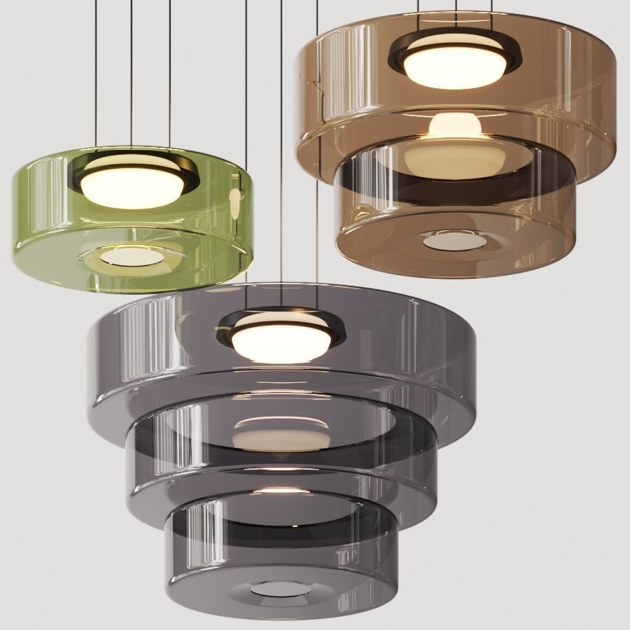 Asteron Pendant Light With Glass Ceiling Lamp In Bauhaus Style