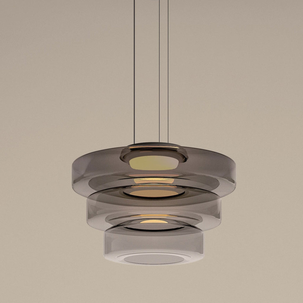 Asteron Pendant Light With Glass Ceiling Lamp In Bauhaus Style