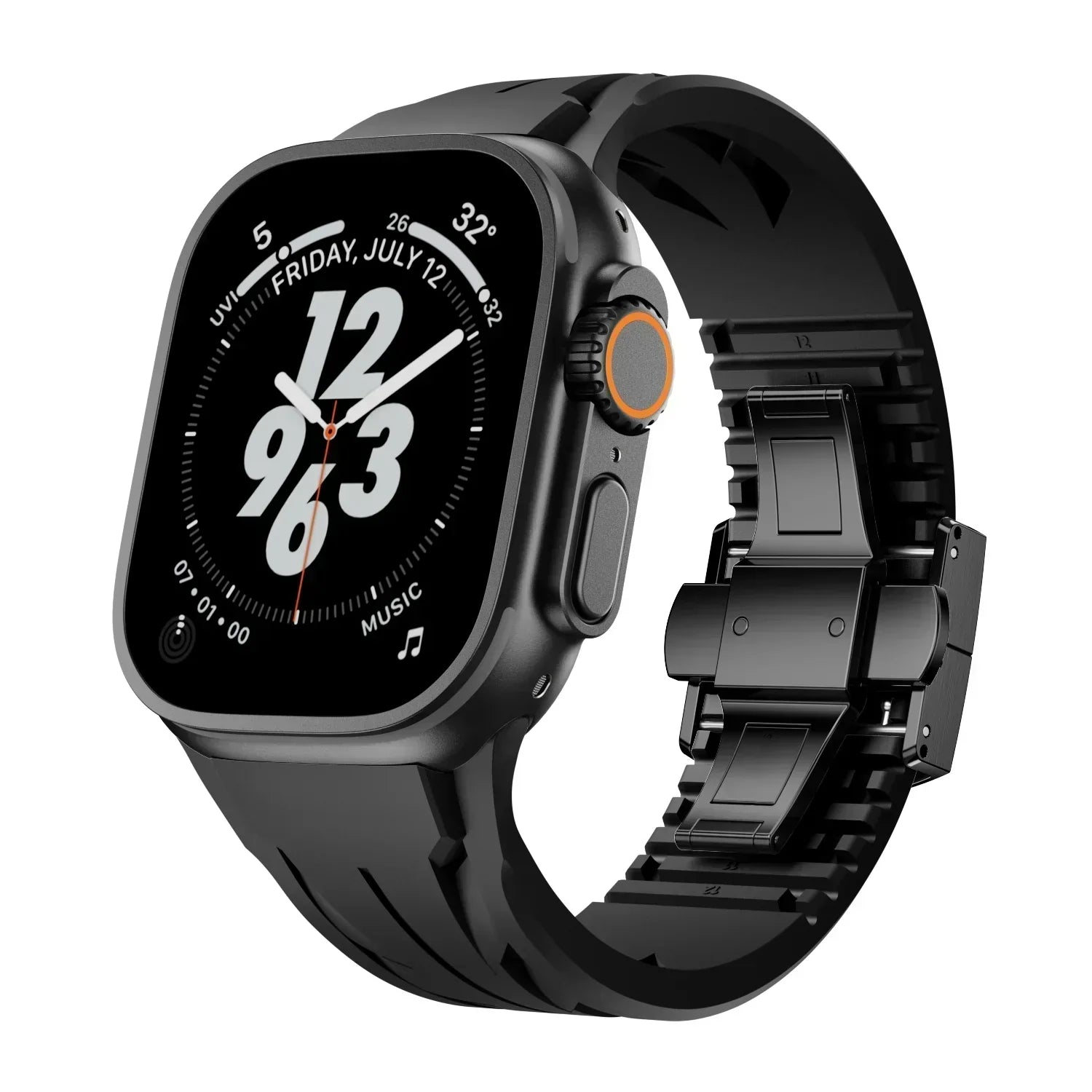 Pulseira de Borracha Liora FKM com Fivela Borboleta para Apple Watch