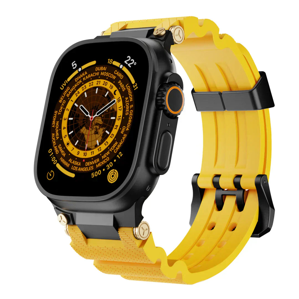 Tali Silikon ArloGear Dengan Reka Bentuk Gaya Mekanikal Untuk Apple Watch