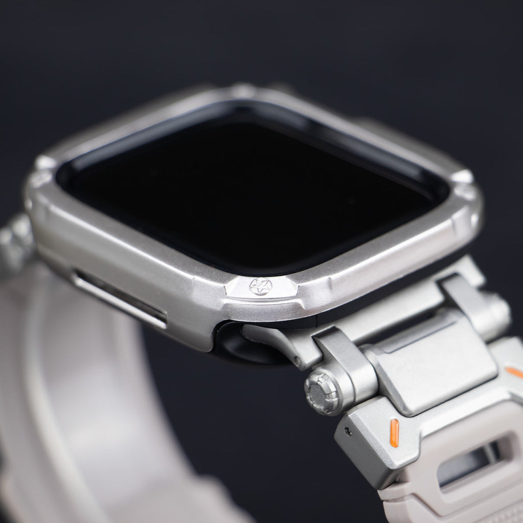 RavenTac 2'si 1 Arada TPU PC Kılıflı Fluoro Kauçuk Bant Apple Watch İçin