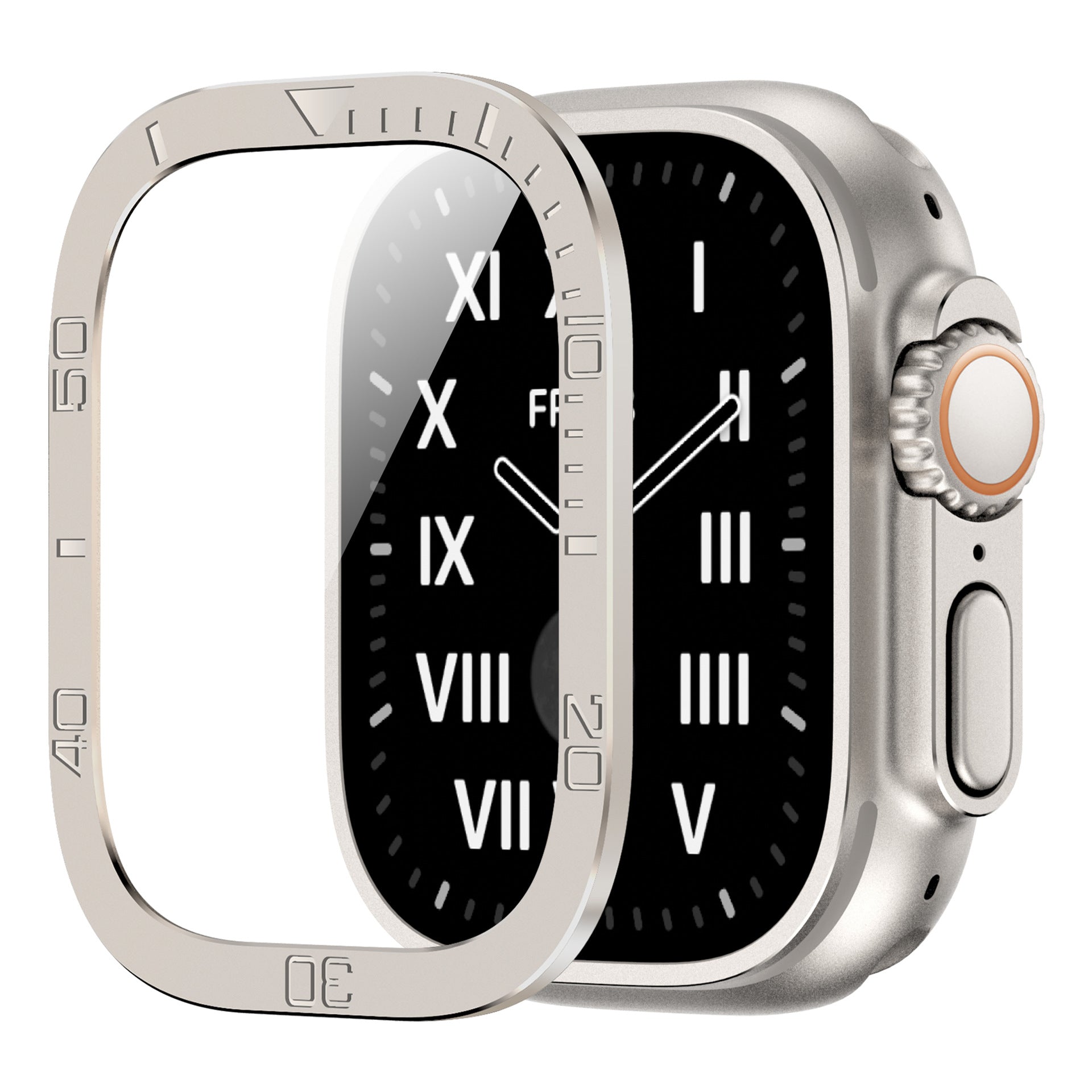 Vellon Vollflächiger gehärteter Glas-Schutz für Apple Watch Ultra 2 und Ultra