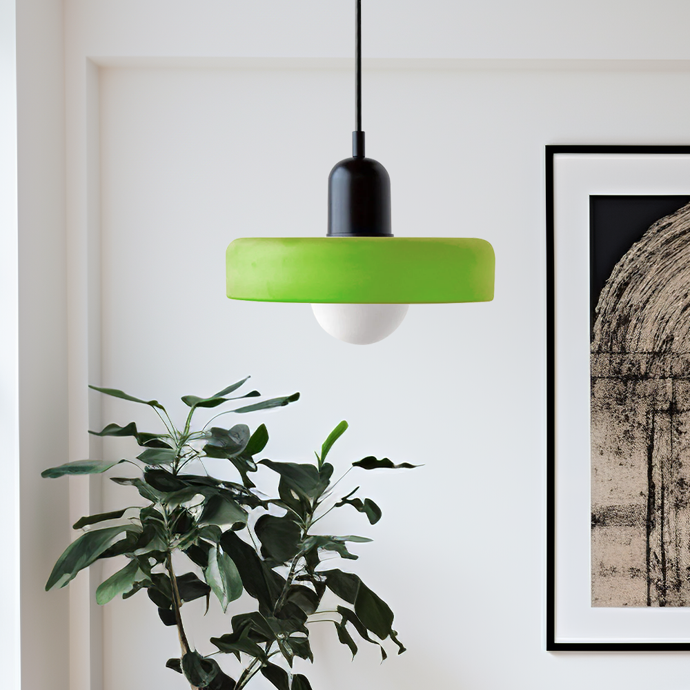 Liora Bauhaus Glass Pendant Light With Height Adjustment