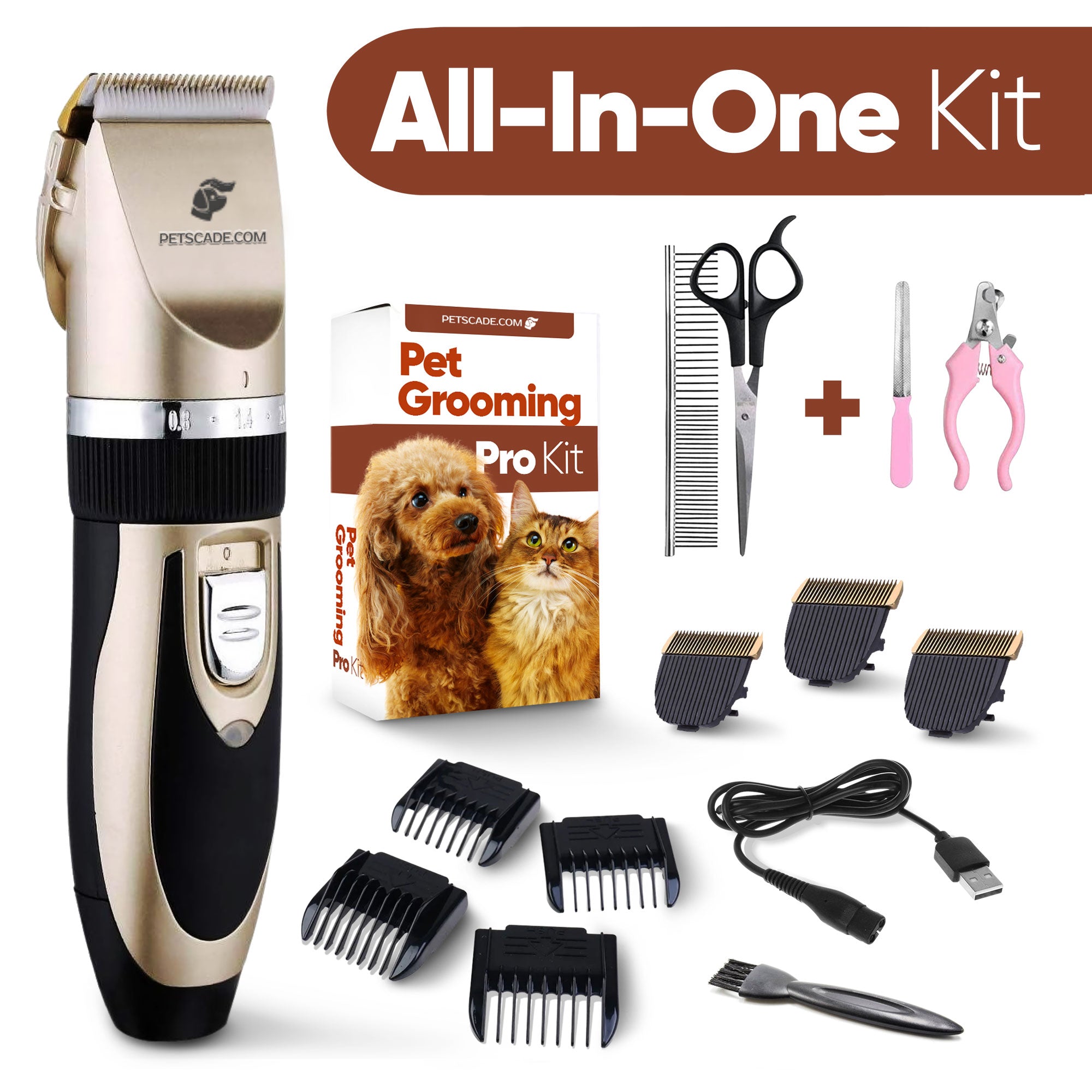 Furiva Quiet Home Grooming Kit For Furry Coat Care