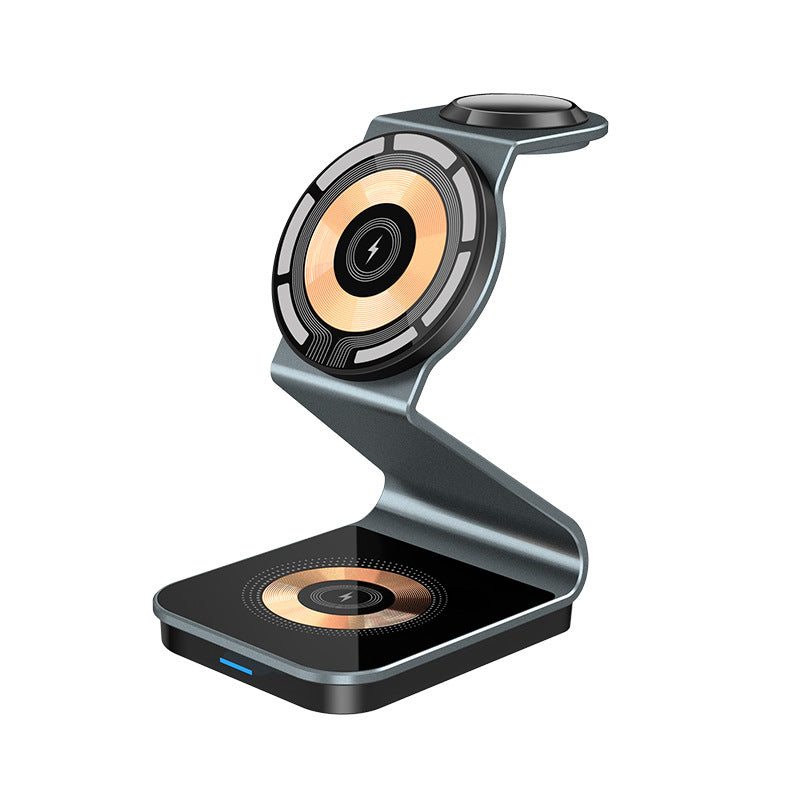 Three-In-One Wireless Charger By MagnaVolt With Magnetic Fast-Charging