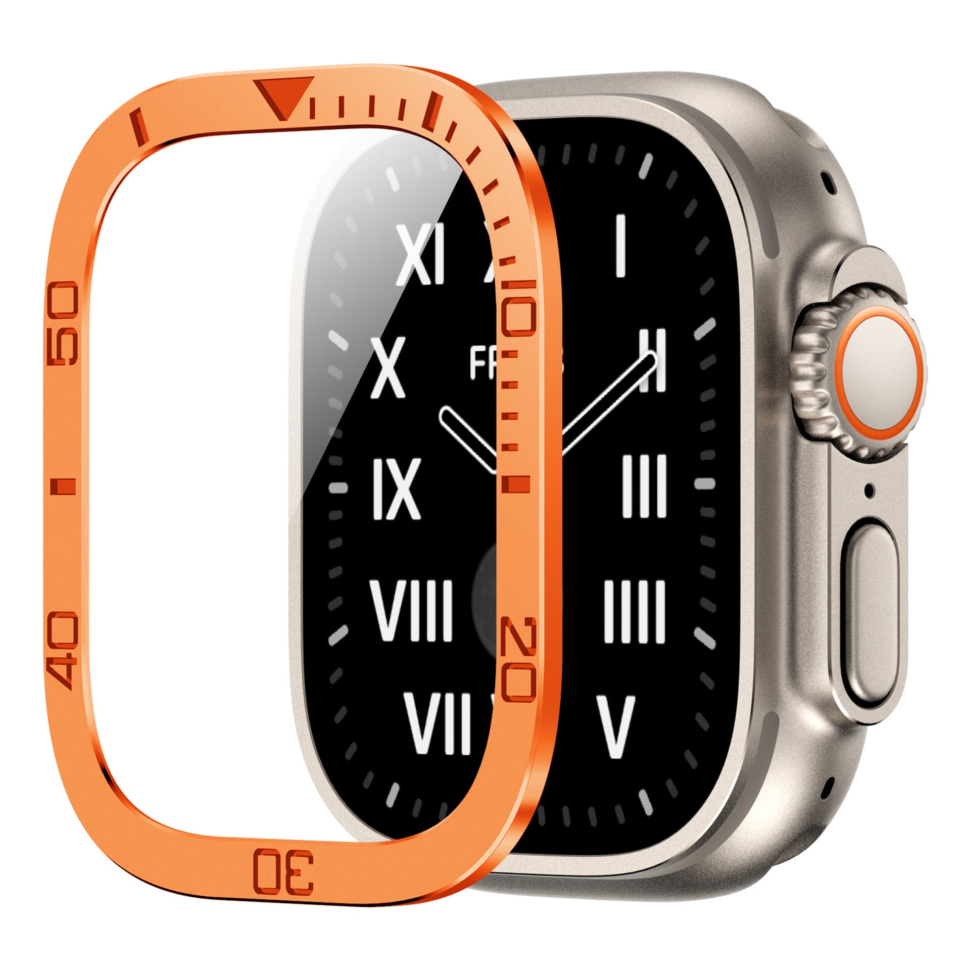 Vellon Vollflächiger gehärteter Glas-Schutz für Apple Watch Ultra 2 und Ultra