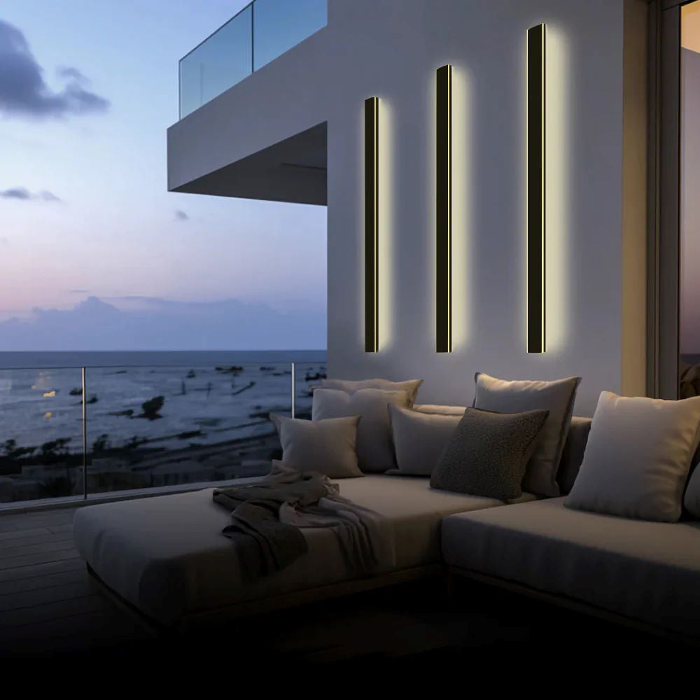 Nyx Black LED Finish Edition Linear Wall Light Outdoor