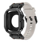 RavenTac 2'si 1 Arada TPU PC Kılıflı Fluoro Kauçuk Bant Apple Watch İçin