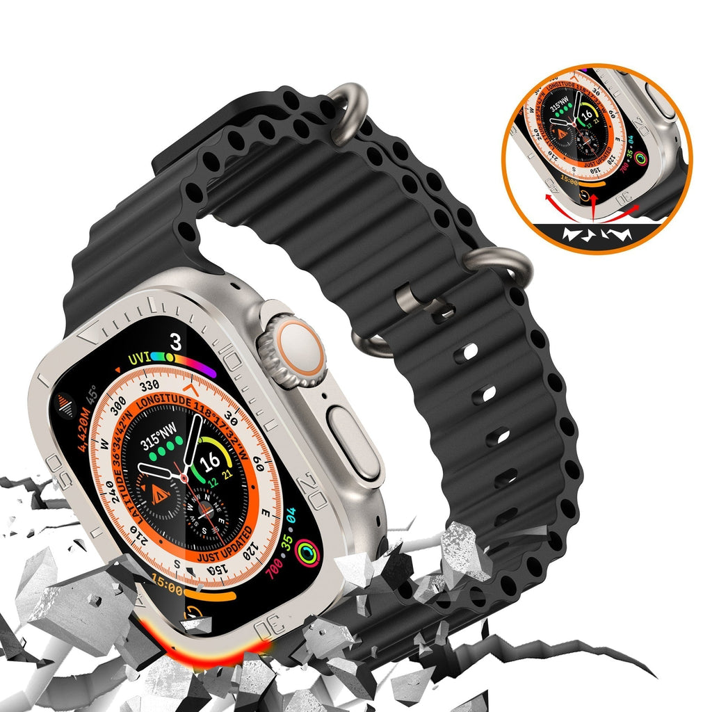 Vellon Vollflächiger gehärteter Glas-Schutz für Apple Watch Ultra 2 und Ultra