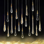 Lampada da soffitto Luneo DrizzleDrop con gocce LED morbide