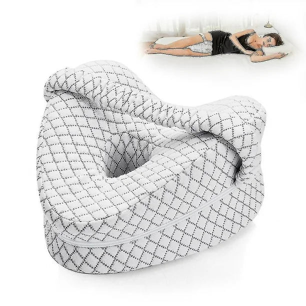 ErgoEase Memory Foam Knee Pillow For Side Sleepers
