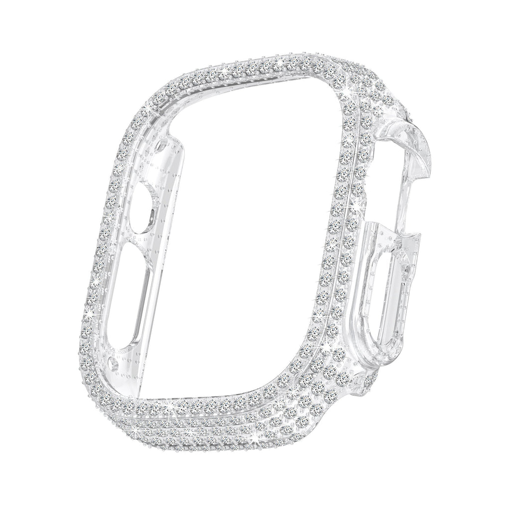 LuxeGuard Diamantbesetztes Vollschutz-Case für Apple Watch mit Displayschutzfolie