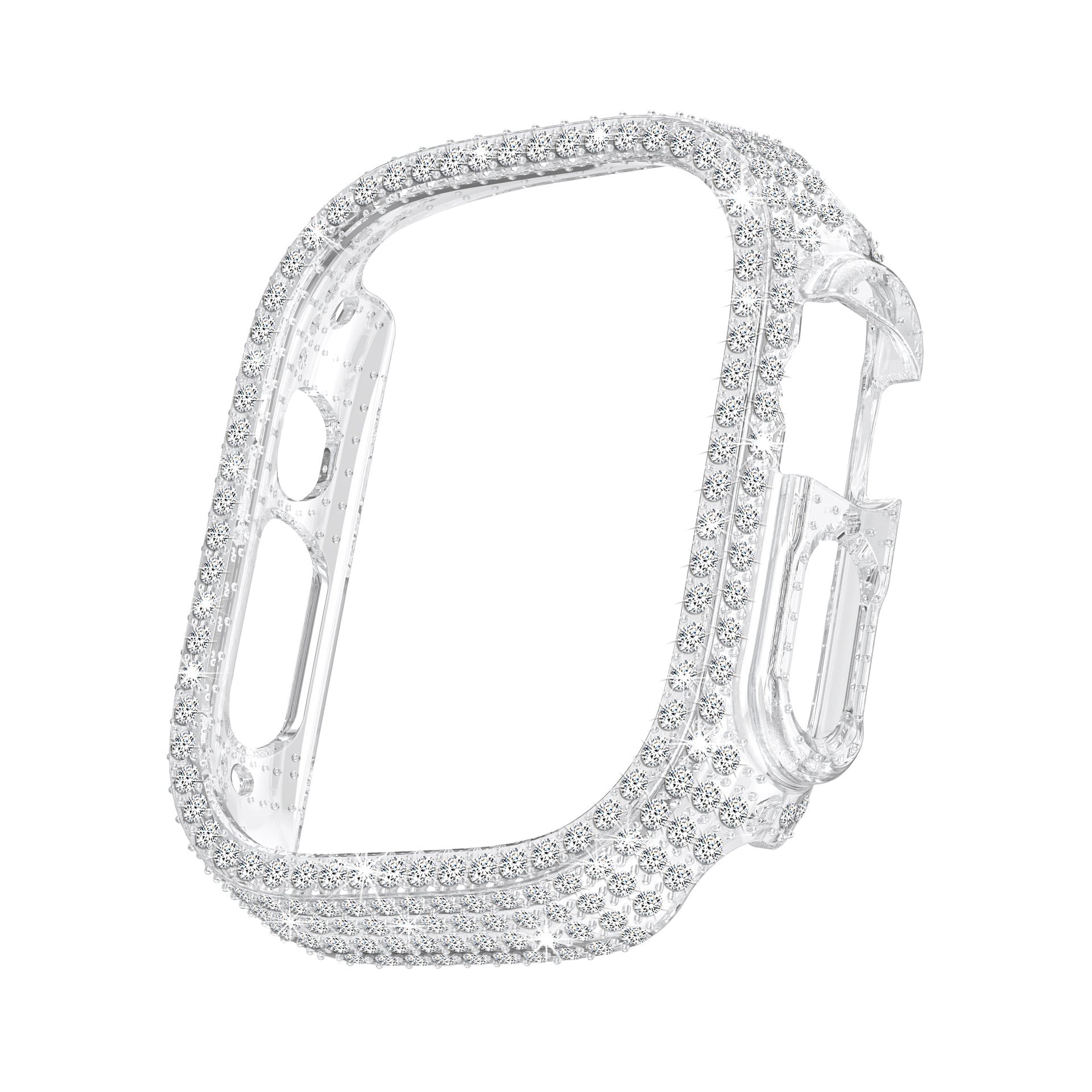 LuxeGuard Diamond Studded Full Coverage Apple Watch Case With Screen Protector