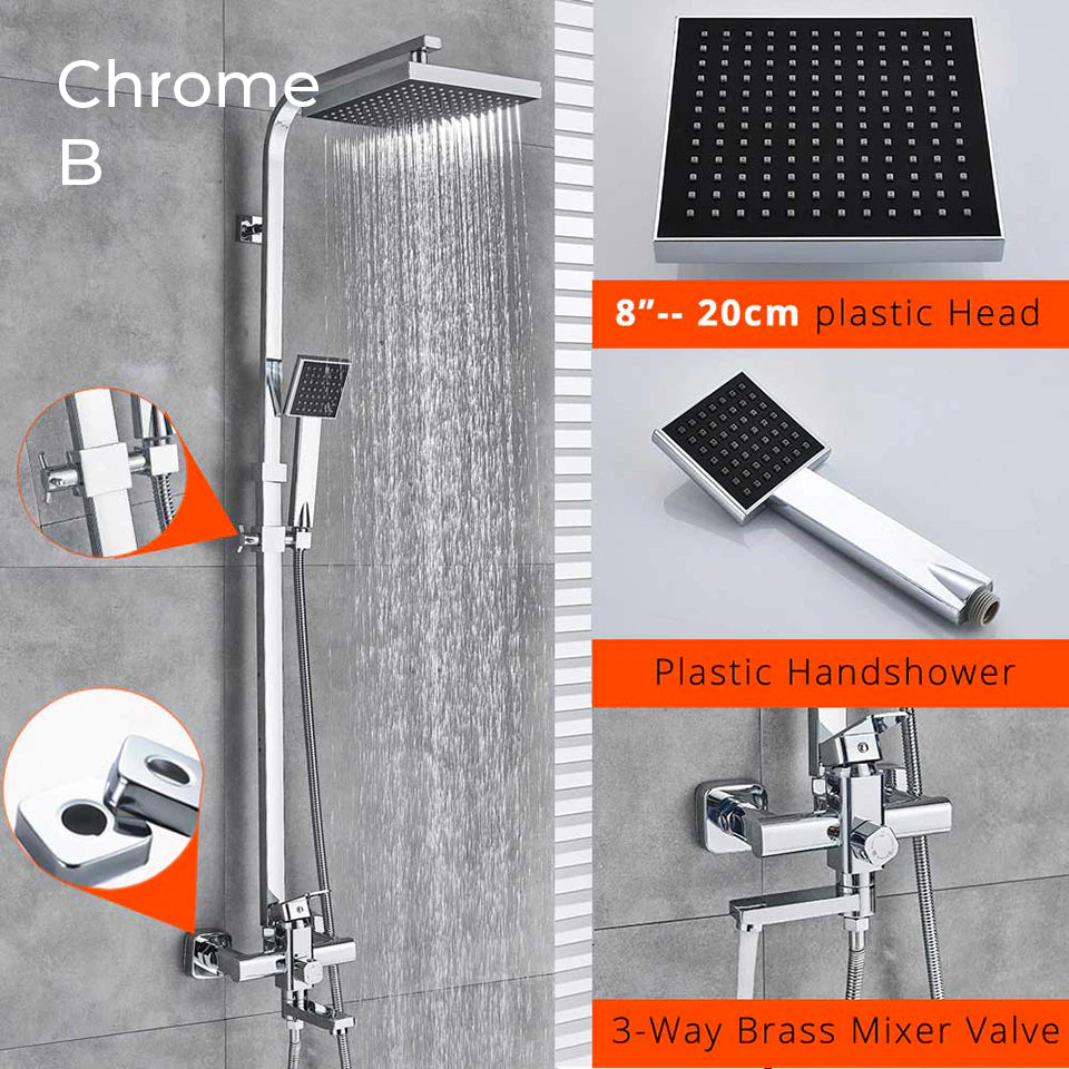 Nyra Dual Mixer Shower System With Handheld Rain Spray