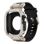 RavenTac 2'si 1 Arada TPU PC Kılıflı Fluoro Kauçuk Bant Apple Watch İçin