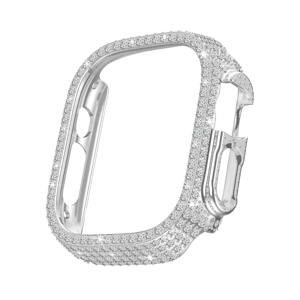 LuxeGuard Diamantbesetztes Vollschutz-Case für Apple Watch mit Displayschutzfolie