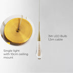 Lampada da soffitto Luneo DrizzleDrop con gocce LED morbide