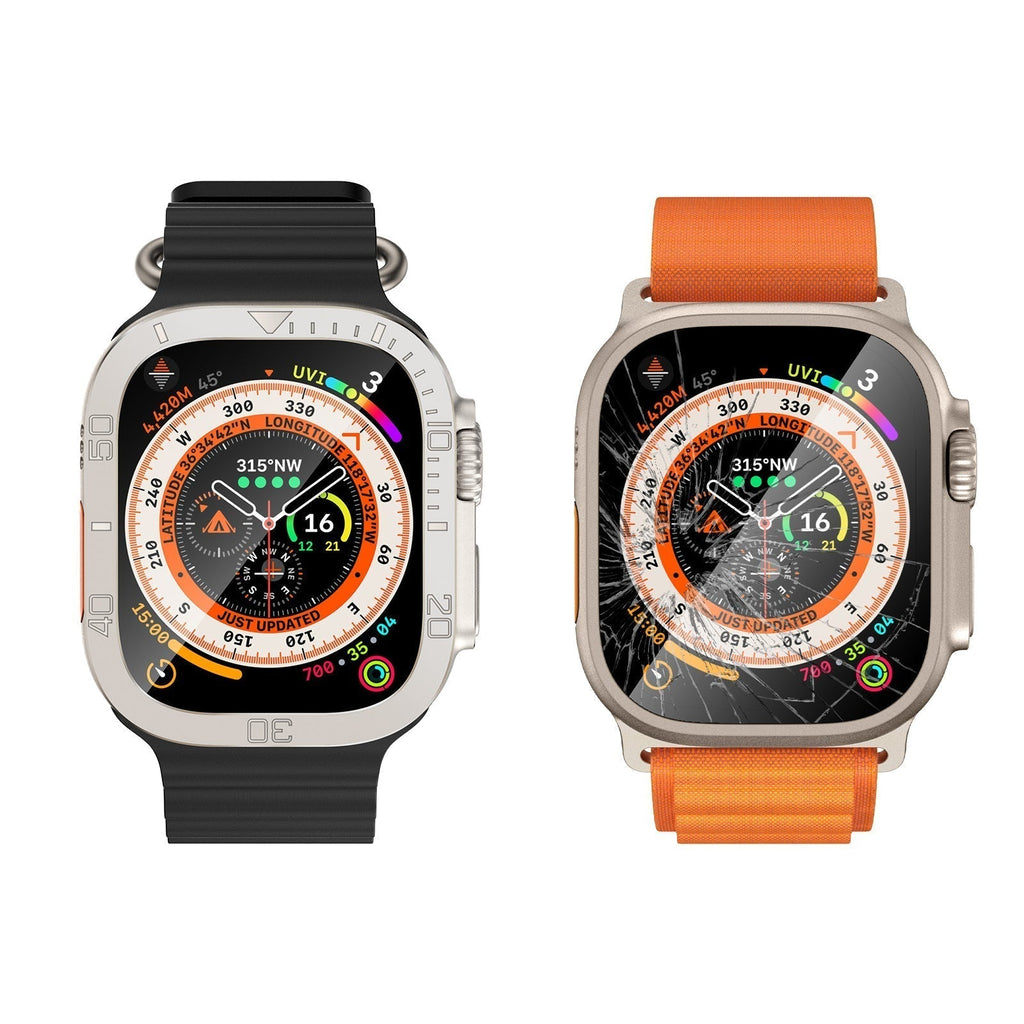 Vellon Vollflächiger gehärteter Glas-Schutz für Apple Watch Ultra 2 und Ultra