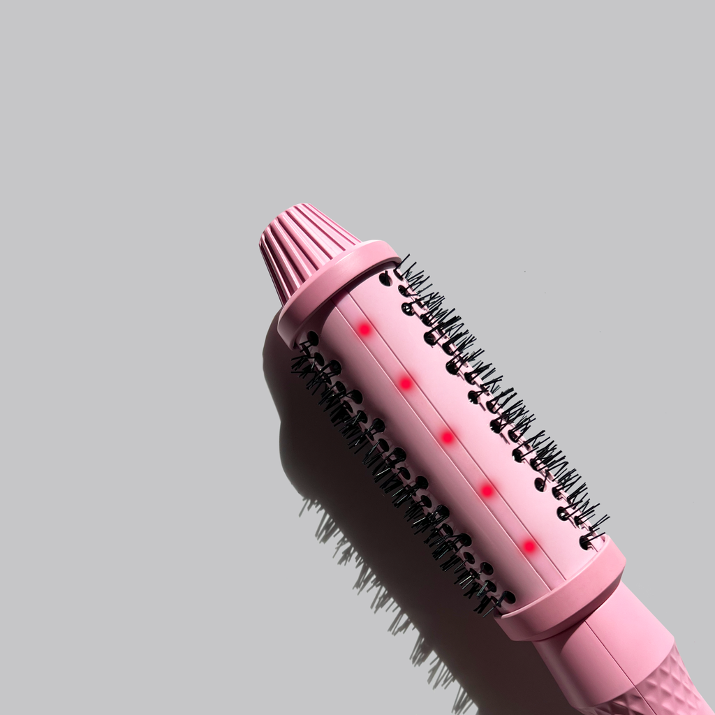 Brosse ronde céramique infrarouge avec écran LCD pour boucles brillantes et volumineuses