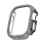 LuxeGuard Diamantbesetztes Vollschutz-Case für Apple Watch mit Displayschutzfolie