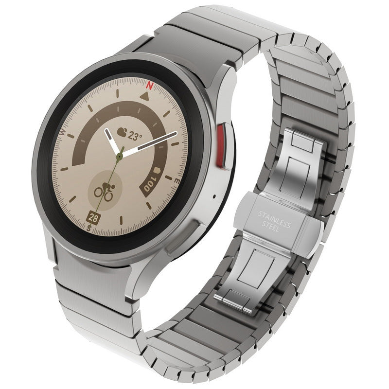 Butterfly Clasp Stainless Steel Band For Samsung Galaxy Watch 4 5 6 7 Pro