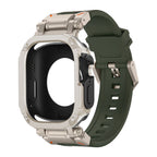 RavenTac 2'si 1 Arada TPU PC Kılıflı Fluoro Kauçuk Bant Apple Watch İçin