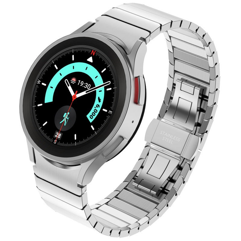 Butterfly Clasp Stainless Steel Band For Samsung Galaxy Watch 4 5 6 7 Pro