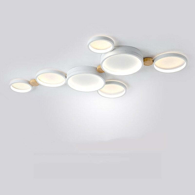 NovaLumen White Gray Metal Ceiling Light Modern Decor