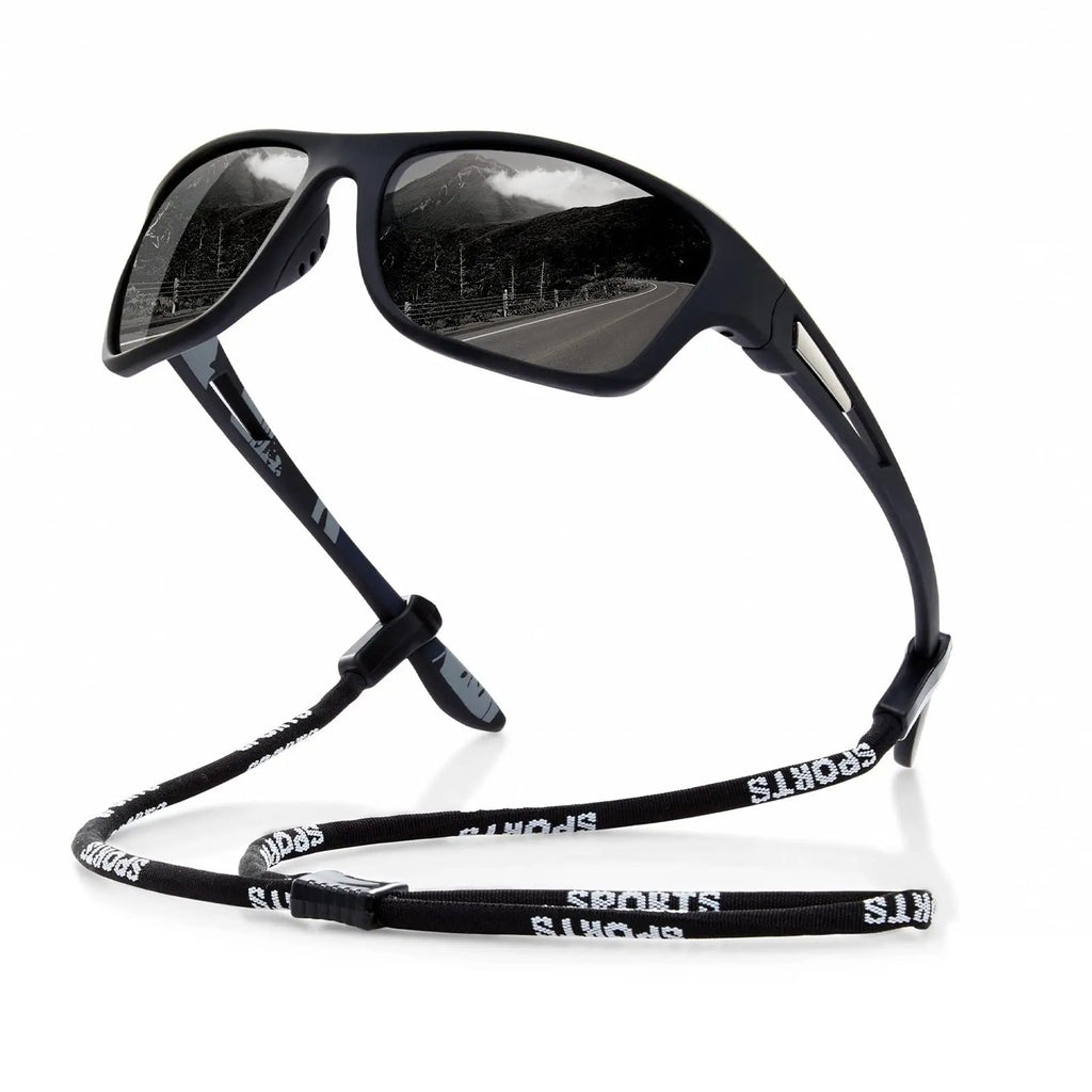 Men's UV400 Polarised Wrap Sunglasses Ideal For Cycling And Running