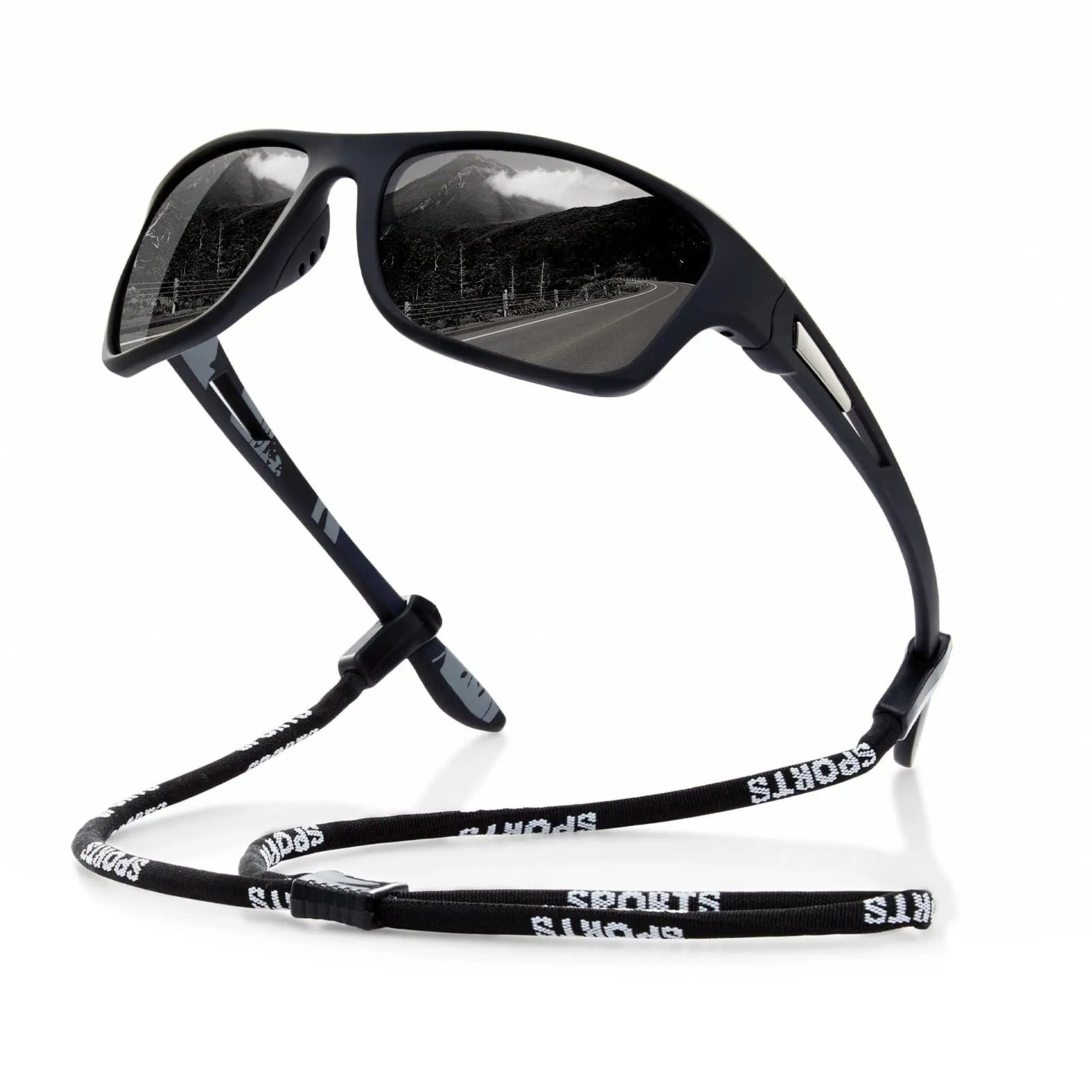 Men's UV400 Polarised Wrap Sunglasses Ideal For Cycling And Running