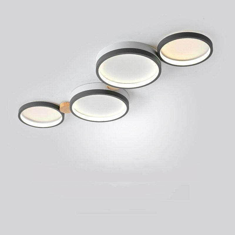 NovaLumen White Gray Metal Ceiling Light Modern Decor