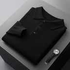 NordicLuxe Cashmere Merino Wool Polo Shirt, Stockholm Style