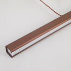 Lámpara colgante lineal metálica Nexis negra y marrón, luz LED