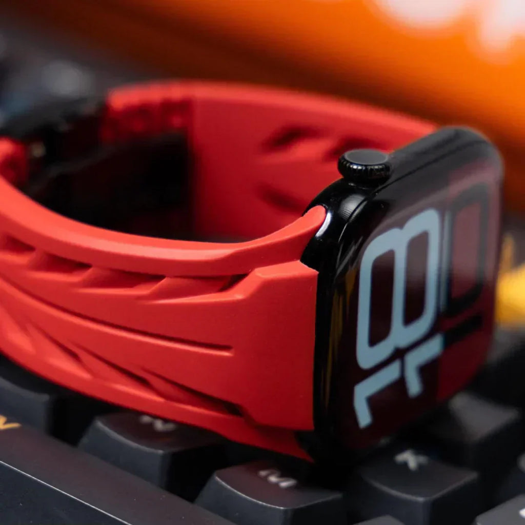 Pulseira de Borracha Liora FKM com Fivela Borboleta para Apple Watch