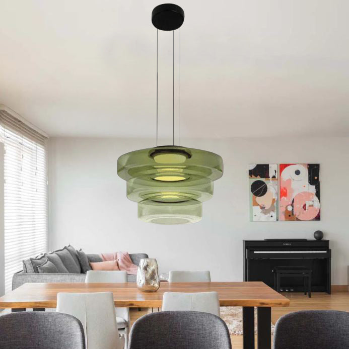 Asteron Pendant Light With Glass Ceiling Lamp In Bauhaus Style