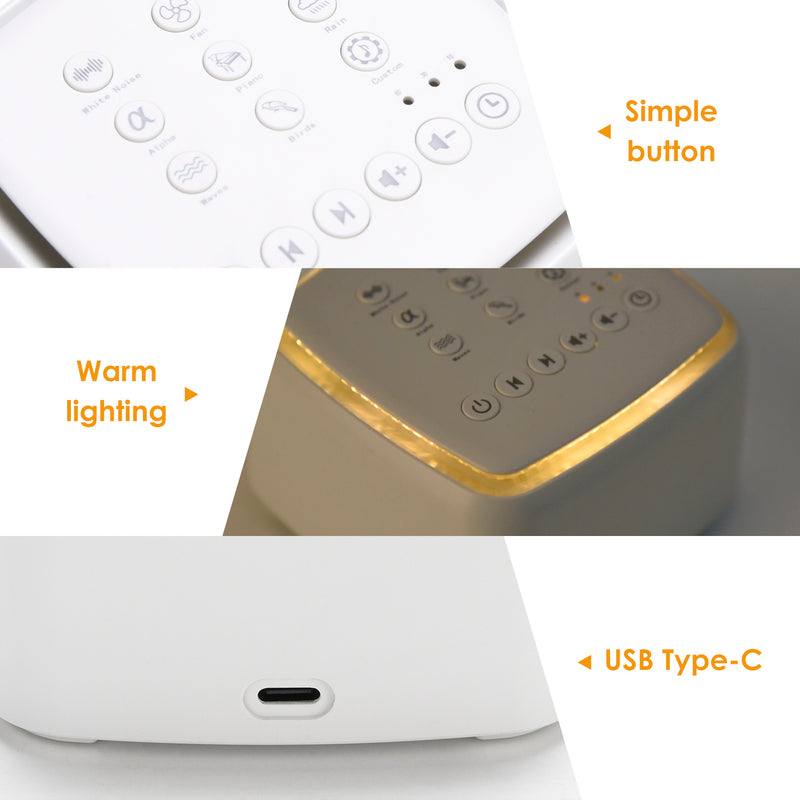 CalmWave Portable Sleep Machine With White And Green Noise