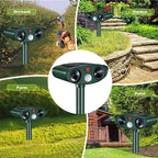 Solar Powered Ultrasonic Deterrent For Foxes, Cats, And Birds