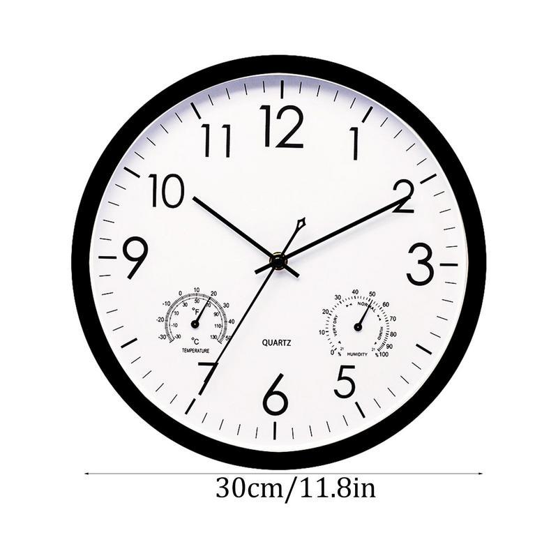 Rugged Retro Outdoor Clock With Temperature And Humidity Display