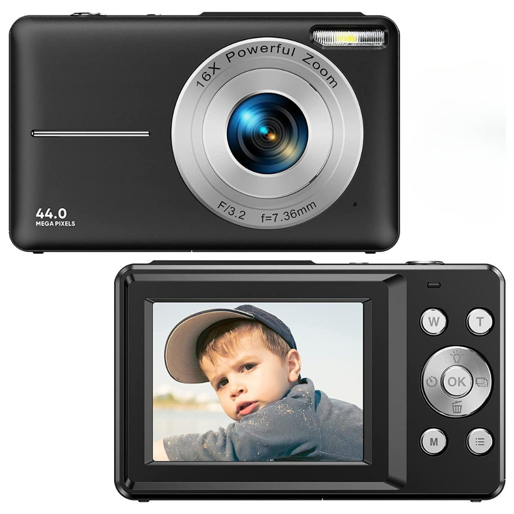 Fotocamera compatta Pro per vlogging 44MP 1080P con zoom 16x ricaricabile