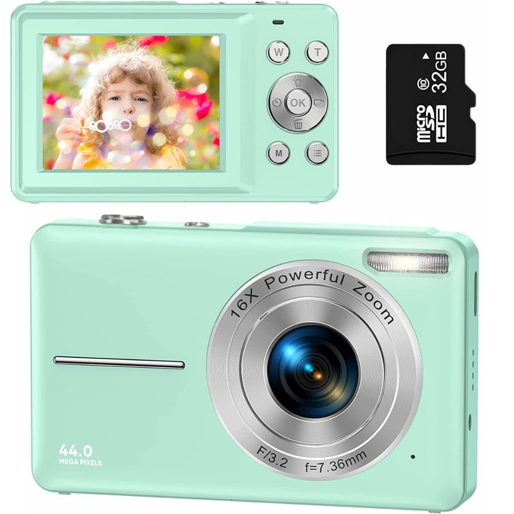 Fotocamera compatta Pro per vlogging 44MP 1080P con zoom 16x ricaricabile