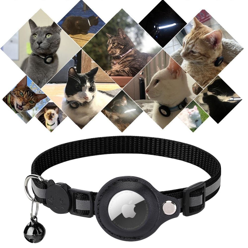 Asterra Reflekterande Halsband för Katter med Snabbkoppling för GPS-fäste för Nattspårning
