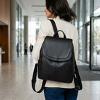 Rucsac elegant din piele pentru femei, cu compartimente, accesoriu șic pentru zi cu zi și la serviciu