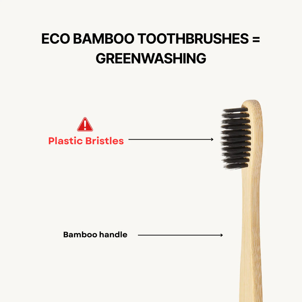 Natural Bristle Bamboo Toothbrush Set (4 Pack)