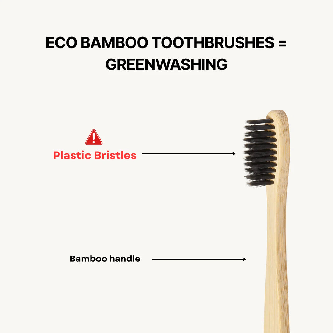 Natural Bristle Bamboo Toothbrush Set (4 Pack)